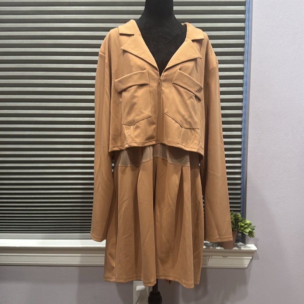 Fashion Nova Tan Jumpsuit